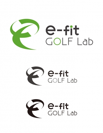 ロゴ画像：e-fit GOLF Lab様：ロゴマーク・ロゴタイプ
